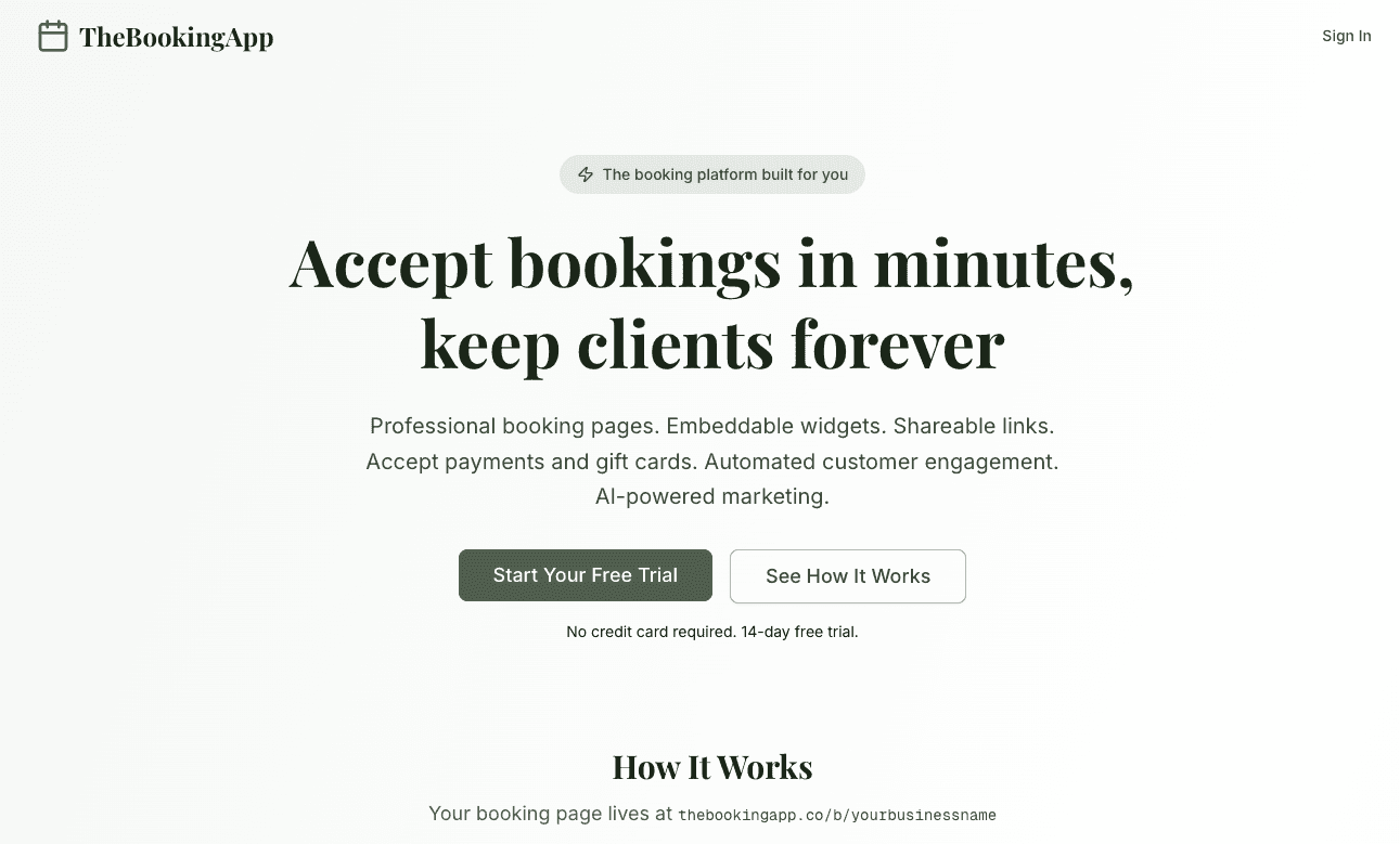 TheBookingApp — Complete SaaS in 6 Weeks