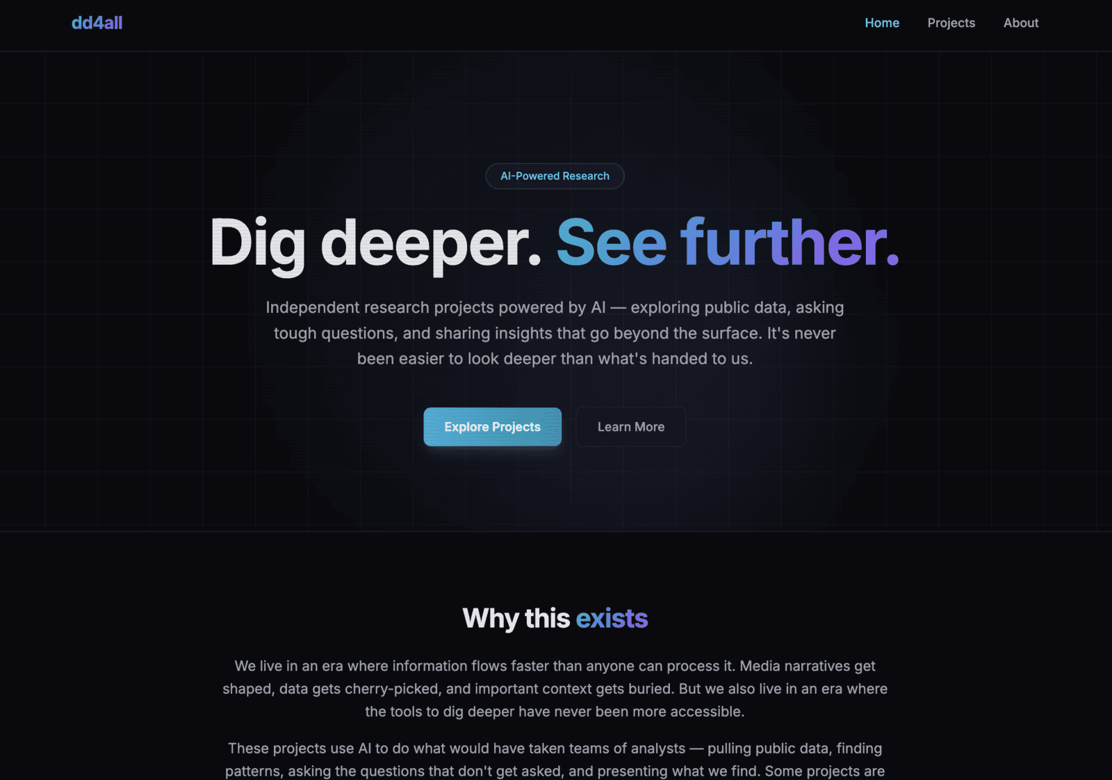 DD4All — Independent AI-powered research — looking deeper than what's handed to us