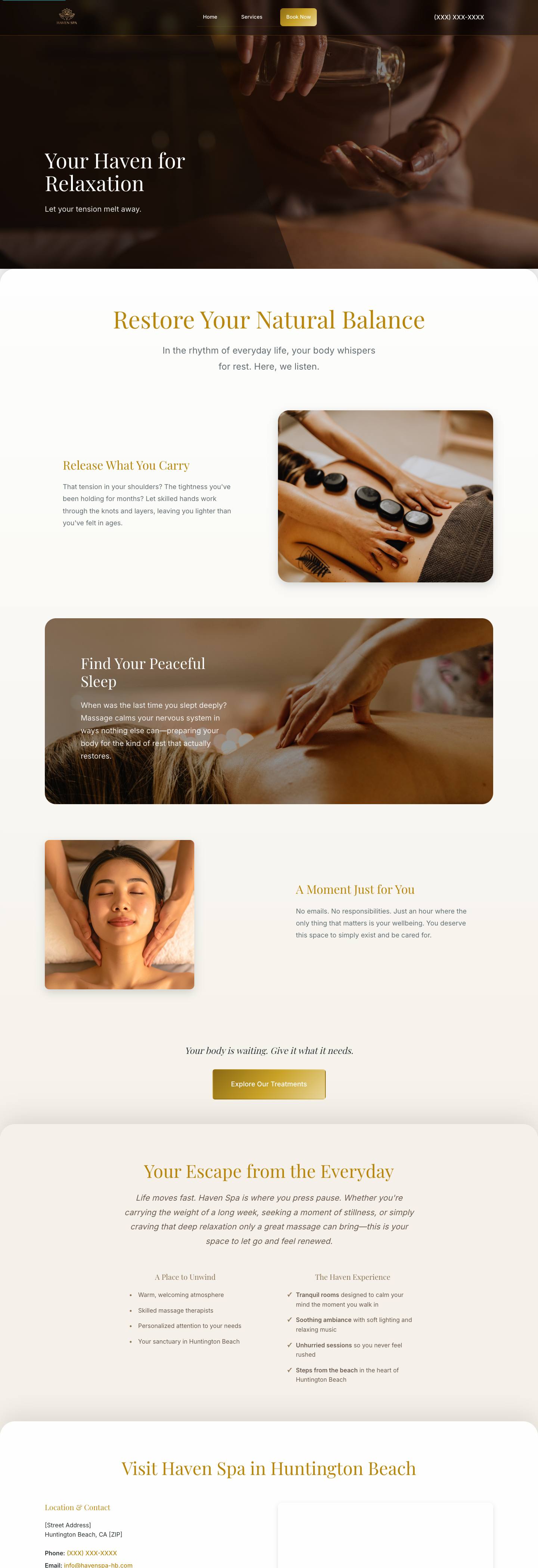 havenspahb.com desktop preview